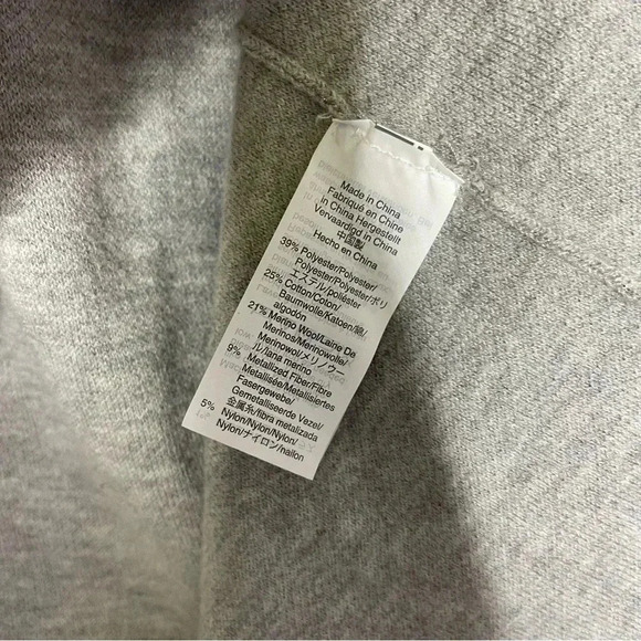 J.Crew Silver Sparkly Sophie open-front sweater blazer Size Medium - Picture 5 of 9